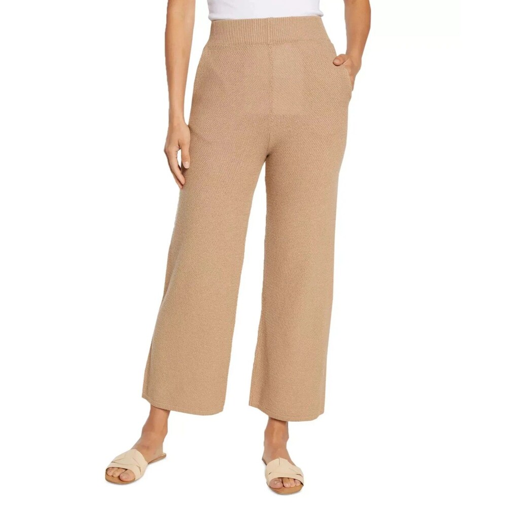 Three Dots Women's Pull-On Straight-Leg Ribbed Parma Pants Soft Sand Tan XS